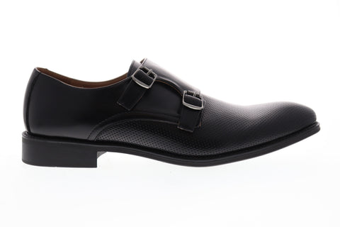 Robert Wayne Tf Arnold RWF1042M Mens Black Leather Monk Strap Oxfords Shoes