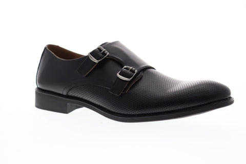 Robert Wayne Tf Arnold RWF1042M Mens Black Leather Monk Strap Oxfords Shoes