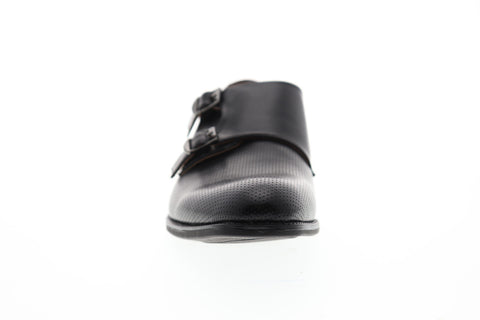 Robert Wayne Tf Arnold RWF1042M Mens Black Leather Monk Strap Oxfords Shoes