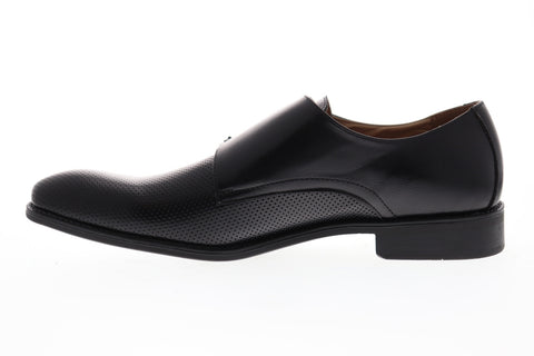Robert Wayne Tf Arnold RWF1042M Mens Black Leather Monk Strap Oxfords Shoes