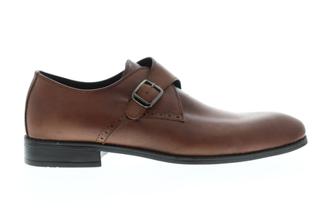 Robert Wayne Tf Valor RWF1068M Mens Brown Leather Monk Strap Oxfords Shoes