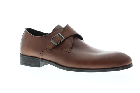 Robert Wayne Tf Valor RWF1068M Mens Brown Leather Monk Strap Oxfords Shoes