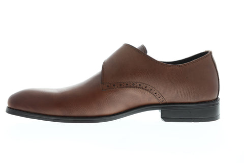 Robert Wayne Tf Valor RWF1068M Mens Brown Leather Monk Strap Oxfords Shoes