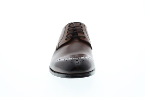 Robert Wayne Vesper RWF1106M Mens Brown Leather Lace Up Plain Toe Oxfords Shoes