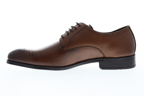 Robert Wayne Vesper RWF1106M Mens Brown Leather Lace Up Plain Toe Oxfords Shoes