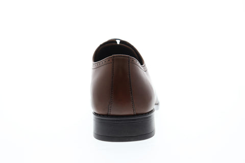 Robert Wayne Vesper RWF1106M Mens Brown Leather Lace Up Plain Toe Oxfords Shoes