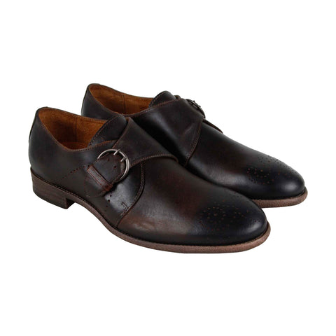 Robert Wayne Tf Montana RWF1190M Mens Brown Leather Monk Strap Oxfords Shoes