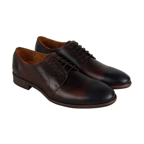 Robert Wayne Utah Derby RWF1192M Mens Brown Leather Plain Toe Oxfords Shoes