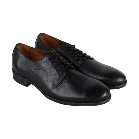 Robert Wayne Utah Derby RWF1193M Mens Black Leather Plain Toe Oxfords Shoes