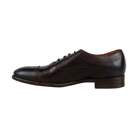 Robert Wayne Colorado Cap Toe RWF1196M Mens Brown Leather Lace Up Oxfords Shoes