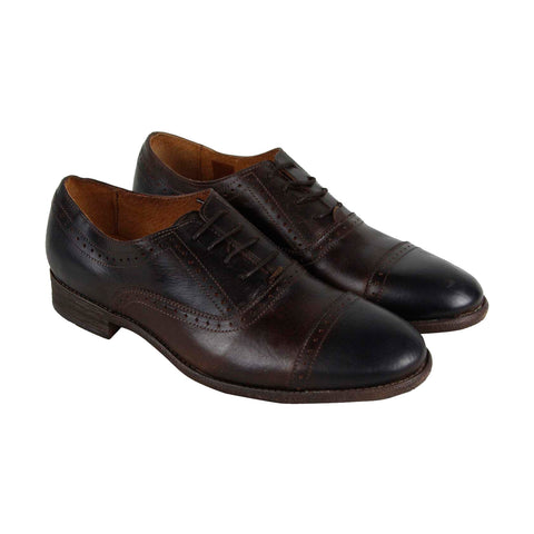 Robert Wayne Colorado Cap Toe RWF1196M Mens Brown Leather Lace Up Oxfords Shoes