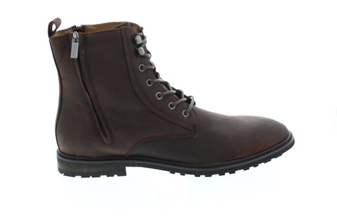 Robert Wayne Thomas RWF1254M Mens Brown Leather Zipper Casual Dress Boots
