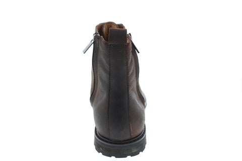 Robert Wayne Thomas RWF1254M Mens Brown Leather Zipper Casual Dress Boots