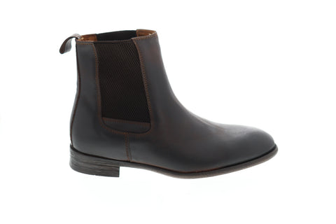 Robert Wayne Oregon RWF1264M Mens Brown Leather Slip On Chelsea Boots