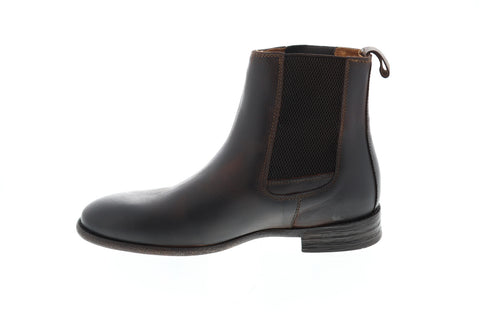 Robert Wayne Oregon RWF1264M Mens Brown Leather Slip On Chelsea Boots