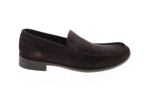 Robert Wayne Maine Moc RWF1275M Mens Brown Suede Slip On Casual Loafers Shoes