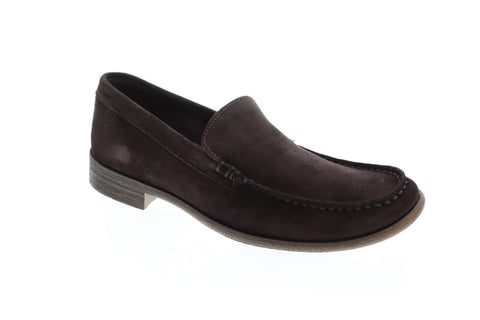 Robert Wayne Maine Moc RWF1275M Mens Brown Suede Slip On Casual Loafers Shoes