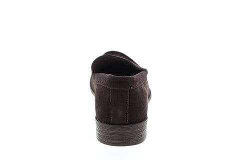 Robert Wayne Maine Moc RWF1275M Mens Brown Suede Slip On Casual Loafers Shoes
