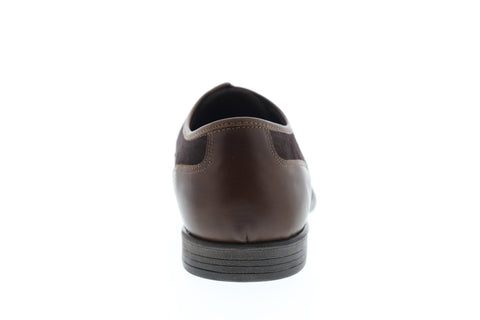 Robert Wayne TF Giona RWF1285M Mens Brown Suede Low Top Plain Toe Oxfords Shoes