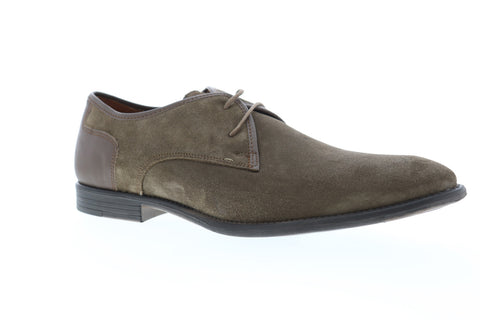 Robert Wayne TF Giona RWF1287M Mens Brown Suede Low Top Plain Toe Oxfords Shoes