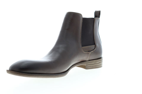 Robert Wayne Oklahoma RWF1294M Mens Brown Leather Mid Top Slip On Chelsea Boots