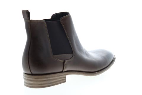 Robert Wayne Oklahoma RWF1294M Mens Brown Leather Mid Top Slip On Chelsea Boots