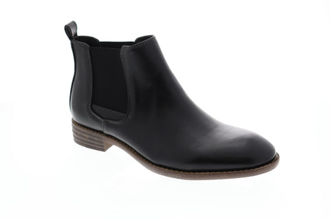Robert Wayne Oklahoma RWF1295M Mens Black Mid Top Slip On Chelsea Boots