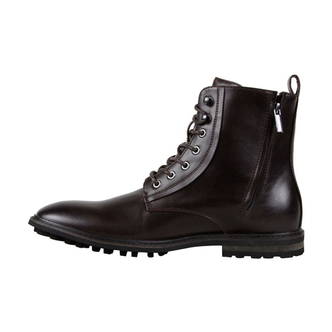 Robert Wayne Thatcher RWF1296M Mens Brown High Top Lace Up Casual Dress Boots