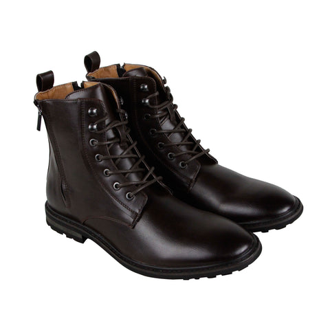 Robert Wayne Thatcher RWF1296M Mens Brown High Top Lace Up Casual Dress Boots