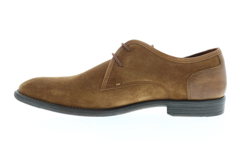 Robert Wayne TF Giona RWF1301M Mens Brown Suede Low Top Plain Toe Oxfords Shoes