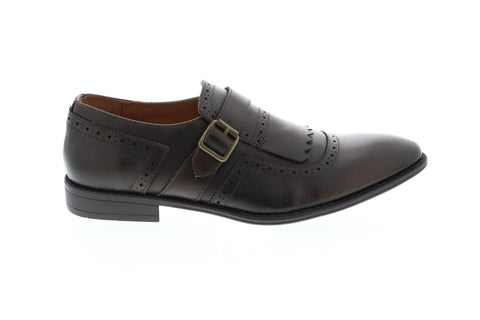 Robert Wayne Callan RWS10001M Mens Brown Leather Monk Strap Oxfords Shoes