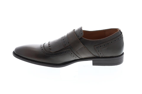 Robert Wayne Callan RWS10001M Mens Brown Leather Monk Strap Oxfords Shoes