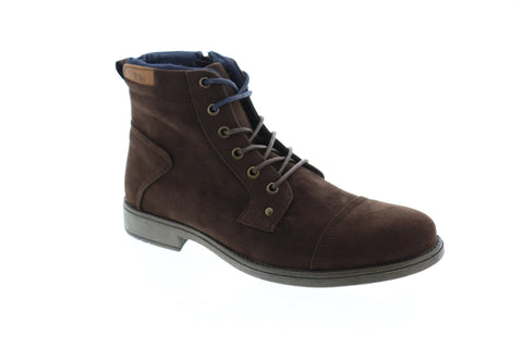 Robert Wayne Jaron RWS10006M Mens Brown Suede Zipper Casual Dress Boots