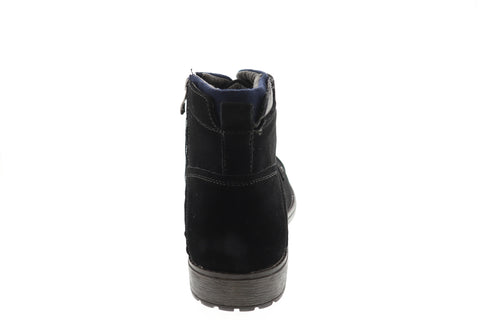 Robert Wayne Jaron RWS10007M Mens Black Suede High Top Zipper Casual Dress Boots