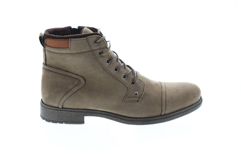 Robert Wayne Jaron RWS10008M Mens Gray Leather Zipper Casual Dress Boots