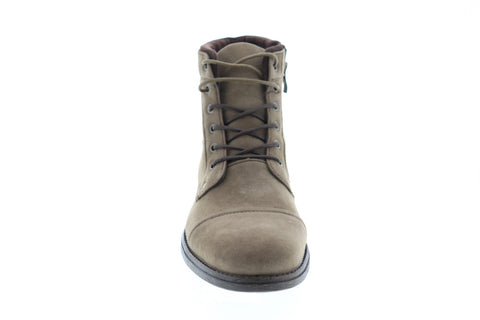 Robert Wayne Jaron RWS10008M Mens Gray Leather Zipper Casual Dress Boots