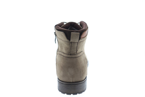 Robert Wayne Jaron RWS10008M Mens Gray Leather Zipper Casual Dress Boots