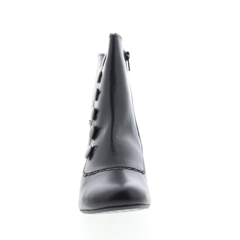 Miz Mooz Fido Womens Black Leather Zipper Ankle & Booties Boots