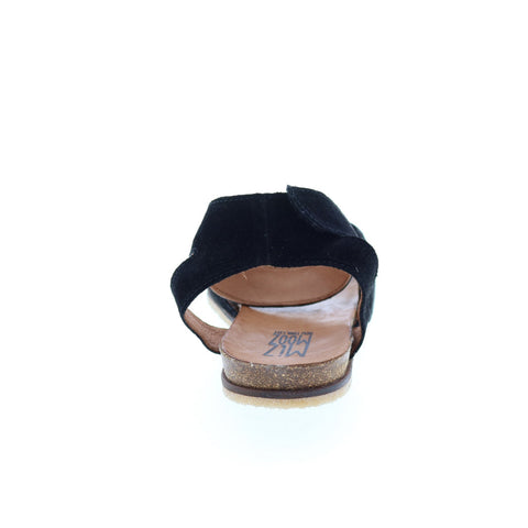 Miz Mooz Camilla Womens Black Suede Strap Strap Sandals Shoes