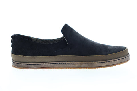 Calvin Klein Issac S0100 Mens Black Suede Low Top Slip On Casual Loafers Shoes