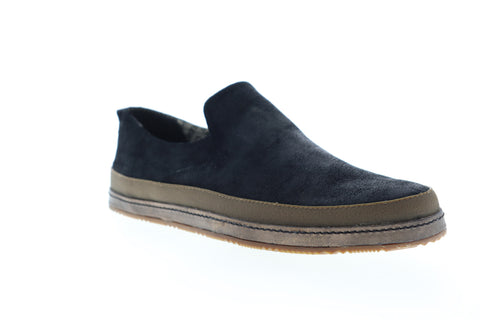 Calvin Klein Issac S0100 Mens Black Suede Low Top Slip On Casual Loafers Shoes