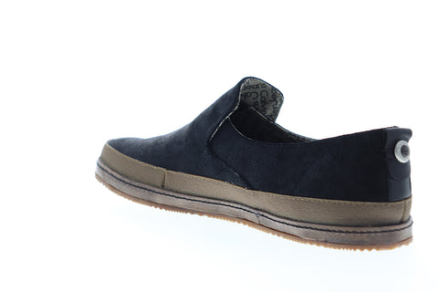 Calvin Klein Issac S0100 Mens Black Suede Low Top Slip On Casual Loafers Shoes