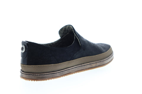 Calvin Klein Issac S0100 Mens Black Suede Low Top Slip On Casual Loafers Shoes