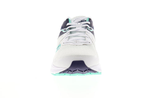 Saucony Grid Cohesion 11 Womens White Wide 2E Low Top Athletic Running Shoes