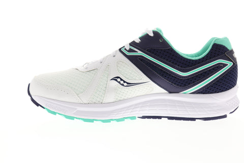 Saucony Grid Cohesion 11 Womens White Wide 2E Low Top Athletic Running Shoes