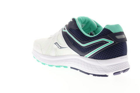 Saucony Grid Cohesion 11 Womens White Wide 2E Low Top Athletic Running Shoes