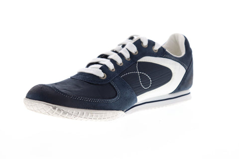 Calvin Klein Mateo S1440 Mens Blue Suede Nylon Lace Up Low Top Sneakers Shoes