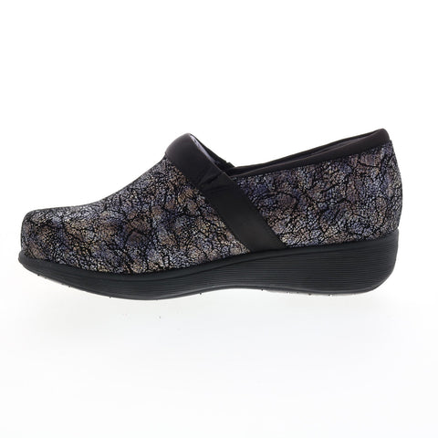 Softwalk Meredith Sport S1990-714 Womens Gold Leather Clog Flats Shoes