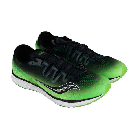 Saucony Freedom Iso S20355-4 Mens Green Canvas Athletic Gym Running Shoes