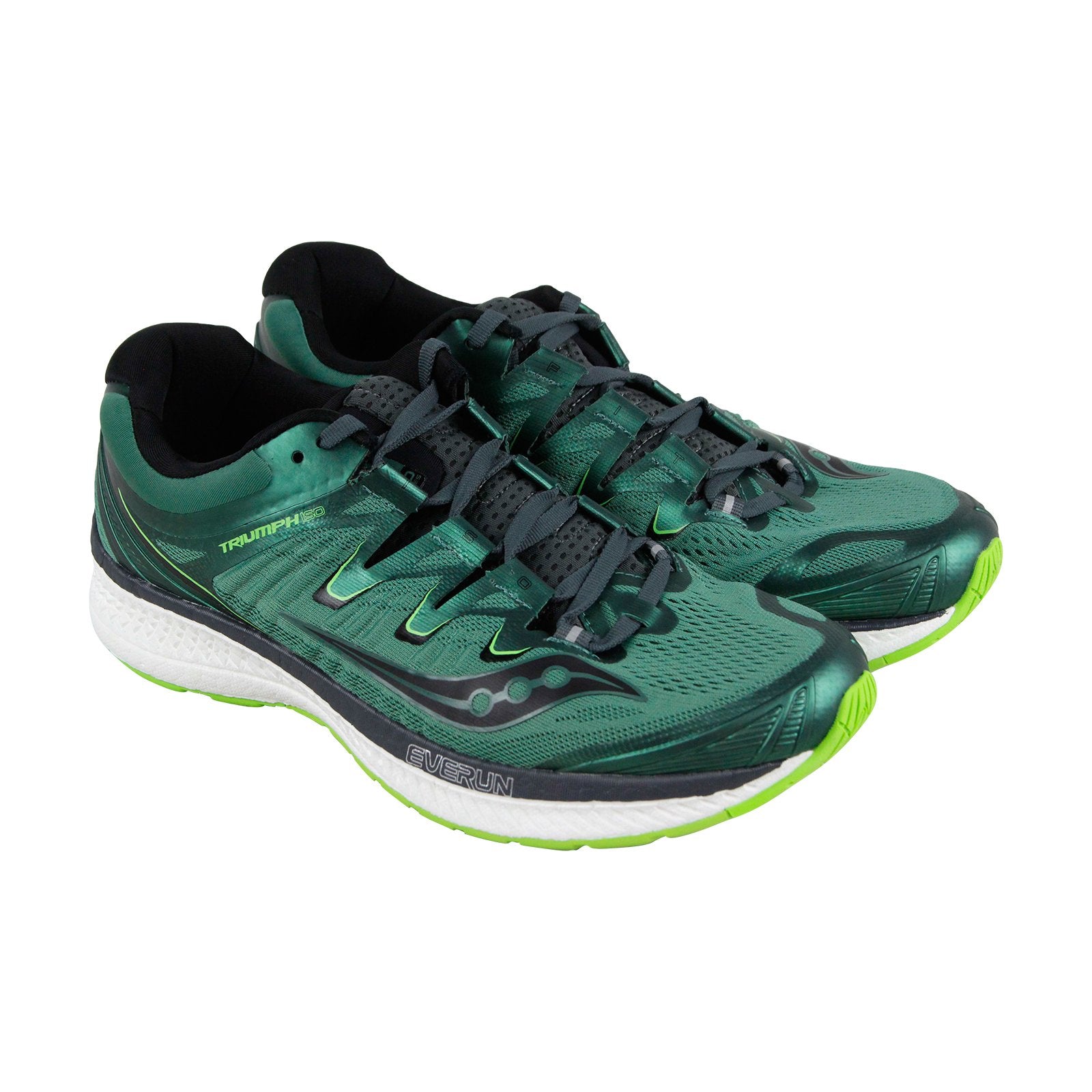 Saucony Triumph Iso S20413-3 Mens Green Canvas Lace Up Athletic